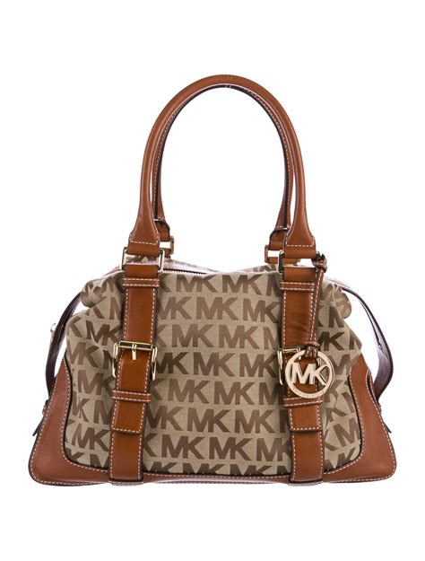 michael kors monogram purse|michael kors canvas shoulder bag.